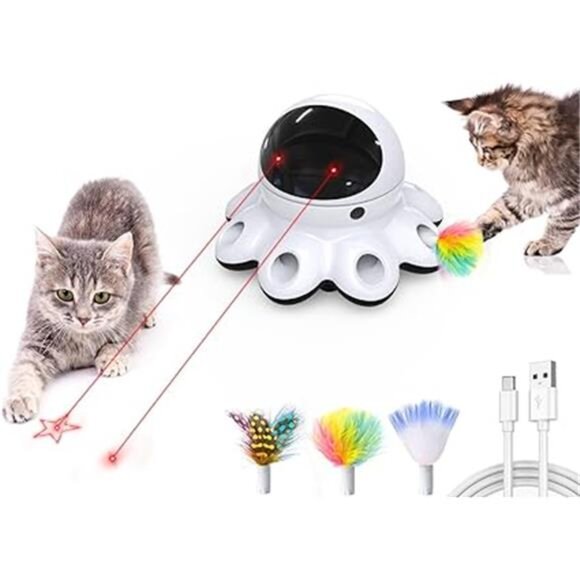 ORSDA Cat Laser Toy, 2-in-1 Interactive Automatic Motion Activated Moving 8 - Picture 7 of 7